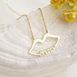 925 Ayar Gümüş Dudak Kolye Özel Tasarım