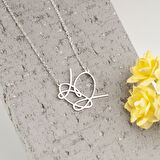 925 Ayar Gümüş  El Yazısı Kolye Özel Tasarım