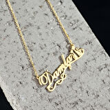 925 Ayar Gümüş Kedi ve  İsim Detaylı Kolye Özel Tasarım