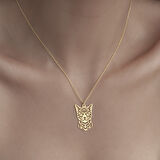 925Ayar Gümüş Şirin Kedi Figürlü Kolye Özel Tasarım