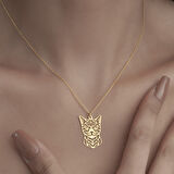 925Ayar Gümüş Şirin Kedi Figürlü Kolye Özel Tasarım