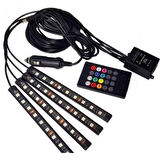 Müziğe Sese Duyarlı Ayak Altı Led Kumandalı Rgb
