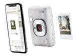 Fujifilm Instax mini LiPlay Hybrid Stone Beyaz Fotoğraf Makinesi ve 20'li Mini Film