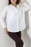 Modi Green Oversize Poplin Gömlek Kırıkbeyaz - 44091.2118.