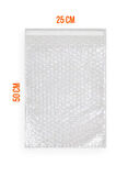 10 Adet 50x25 cm Üç Kat Kalın Balonlu Torba - 65 gr Şeffaf Hava Kabarcıklı Kargo Poşeti