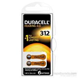 Duracell Kulaklık No  312     ( 1 Paket - 6 Tek Pil )