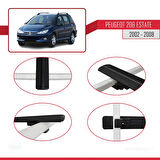 Peugeot 206 SW 2002-2008 Arası ile Uyumlu BASIC Model Ara Atkı Tavan Barı Siyah 2 Adet