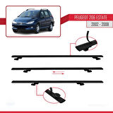 Peugeot 206 SW 2002-2008 Arası ile Uyumlu BASIC Model Ara Atkı Tavan Barı Siyah 2 Adet