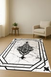 Modern Desenli Dijital Baskı Kaymaz Taban Halı H0173