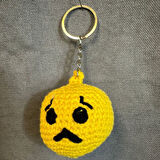Uretti - Tuğba 9352 3417 El Yapımı Örgü Üzgün Surat Emoji Model Anahtarlık