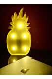 3'lü Led Işıklı Dekoratif Flamingo Kaktüs Ananas Masa Duvar Gece Lambası Bebek Oda Lambası