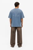 Erkek Far From Basic Yıkamalı Oversize T-Shirt Bebe Mavi