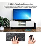 Klavye Mouse Seti 2.4G Wireless 78 Tuşlu Klavye Taşınabilir