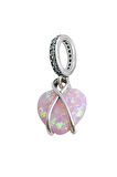 Anne Pembe Opal Kalp Charm