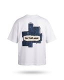 Erkek FFB Patch Oversize T-Shirt Ekru