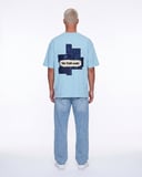 Erkek FFB Patch Oversize T-Shirt Bebe Mavi