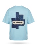 Erkek FFB Patch Oversize T-Shirt Bebe Mavi
