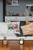 Dormot Home Modern Çift Yön Sanatsal Huzurlu Aile Baskılı Kırlent / Tekli Yastık Kılıfı