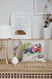 Dormot Home Modern Çift Yön Sanatsal Huzurlu Aile Baskılı Kırlent / Tekli Yastık Kılıfı