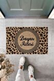 Dormot Home Modern Baskı - Leopar Baskı Kişisel Aile - Karşılama Kapı Önü Paspası