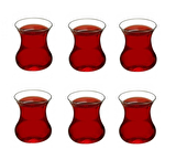 Paşabahçe aurora çay bardak - 6 lı cam çay bardağı