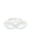Klasik Aurora Çerezlik Kahvaltılık - 6 Lı Cam Kayık Tabak 6 Parça Kayık Tabak BPA Free Beyaz Oval C