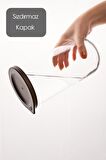Lav duo saklama kabı 6 lı - cam kavanoz erzak saklama kabı seti takımı gri 1400 ml.