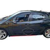 Peugeot 208 2012-2018 Uyumlu Mugen Cam Rüzgarlığı Seti Piano Black 4'lü İthal