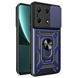 Gpack İnfinix Note 30i Kılıf Sert Silikon Tank Aramid Sürgülü Vega Yüzüklü