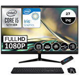 Acer Aspire C27-1700 DQBJKEMWH009 Intel Core i5-1235U 16 GB Ram 1 TB SSD Iris Xe Graphics 27" Full HD All in One PC + Zetta Flash Bellek