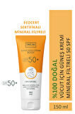 INCIA %100 Doğal Vücut Güneş Kremi Leke Karşıtı Mineral Filtreli Yüksek Koruma SPF 50+ UVA UVB 150 ml