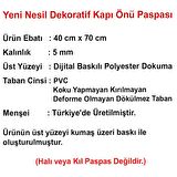 Kelebek Baskılı Kauçuk Kapı Önü Paspası