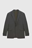 Ds Damat Slim Fit Gri Düz Mono Yaka Çift Yırtmaçlı Astarlı Takim Elbise 4HF05ORT01577 4HF05ORT01577