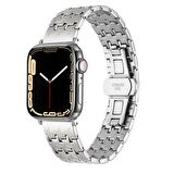 Gpack Apple Watch Ultra 2 Kordon Metal Zigzag Fit Tasarım Desenli KRD86