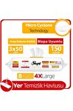 Sleepy Easy Clean Arap Sabunu Katkılı Mopa Uyumlu Yer Temizlik Havlusu 3x50 (150 YAPRAK)