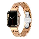 Gpack Apple Watch SE 2 2023 40mm Kordon Metal Zigzag Fit Tasarım Desenli KRD86