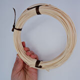 Rattan Doğal Bambu Çubuk 180 Gr  - 2mm Yuvarlak Rattan İp