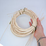 Rattan Doğal Bambu Çubuk 180 Gr  - 2mm Yuvarlak Rattan İp