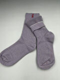3 Çift Lila Termal Yünlü Havlu Çorap -30 Dereceye Dayanıklı Koku Yapmaz Sıcak Tutar