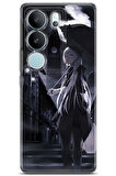 Vivo V29 5G uyumlu Girls 21 TPU Silikon Beyaz Saç Şemsiye Gece 