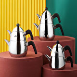 Karaca Powersteel Pro 316+ Tokyo Midi Çelik İndüksiyon Tabanlı Çaydanlık Takımı