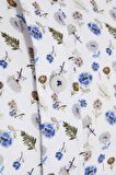 Beyaz Slim Fit Çiçek Desenli Gömlek | S