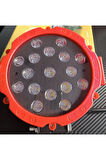 OffRoad Led Projektör Spot Delici 17Led 51W 6500K 1 ADET 12V 24V sis lambası kamyon tekne SUV ATV