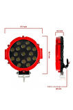 OffRoad Led Projektör Spot Delici 17Led 51W 6500K 1 ADET 12V 24V sis lambası kamyon tekne SUV ATV
