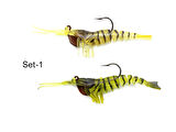 Captain 3048 Magic Shrimp 2li SET 3D Silikon Karides 50mm 3.7gr Suni Yem 3