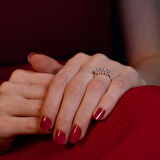 G Renk 0.35 Karat Pırlanta Beştaş Yüzük