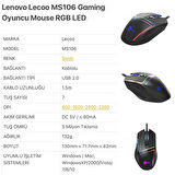 Lenovo Lecoo MS 106 Gaming Mouse 