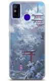 Tecno Spark 6 Go uyumlu Girls 37 HQ Baskı Kimono Kış ve Tapınak