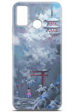 Tecno Spark 6 Go uyumlu Girls 37 HQ Baskı Kimono Kış ve Tapınak
