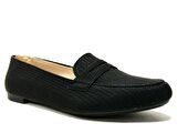 Sedef Siyah Loafer Anatomik Babet